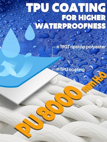 ANYOO Hood Rain Poncho Waterproof Lightweight Raincoat for Men Women Adult with Pocket for Hiking Camping Outdoor Activities2