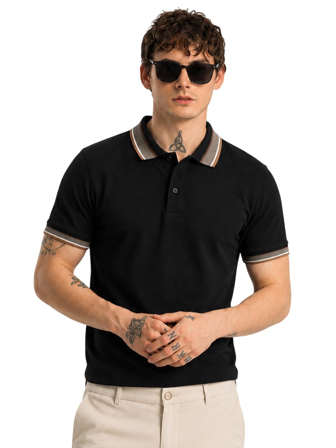 leotude Men's Matty Regular Fit Half Sleeve Polo T-Shirt Combo (Pack of 3)-picture-23