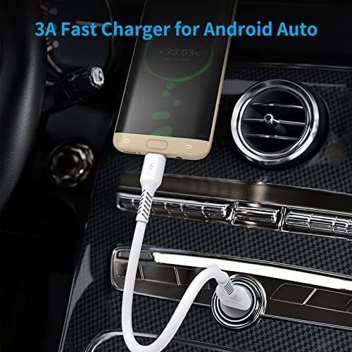 30cm Short Micro USB Cable, 5 Pack USB A to Micro Cord for Fast Charging Stations Micro 2.0 Android Cable Compatible with Samsung Galaxy S7/S6/S5/J3/J5/J7, Huawei, HTC, LG, Nexus, Sony, Kindle, PS4