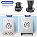 WBJKZJD Fridge Stand Mobile Base with 4 Locking Wheels and 4 Strong Feet, Adjustable Furniture Dolly for Washer Dryer Washing Machine Stand Pedestal, Refrigerator (Grey, Large)