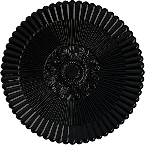 Ekena Millwork CM41NEBPS Nexus Ceiling Medallion, 41"OD x 1 5/8"P (Fits Canopies up to 7 1/4"), Hand-Painted Black Pearl