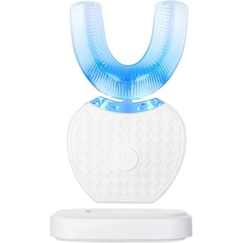 Automatisch Ultraschall Zahnb rsteElektrische Zahnb rste 360   Vollautomatisch Ultraschall Wasserdicht IPX7 AI Automatische -Speicherfunktion Blu-ray-Bleaching Kabelloses Wei