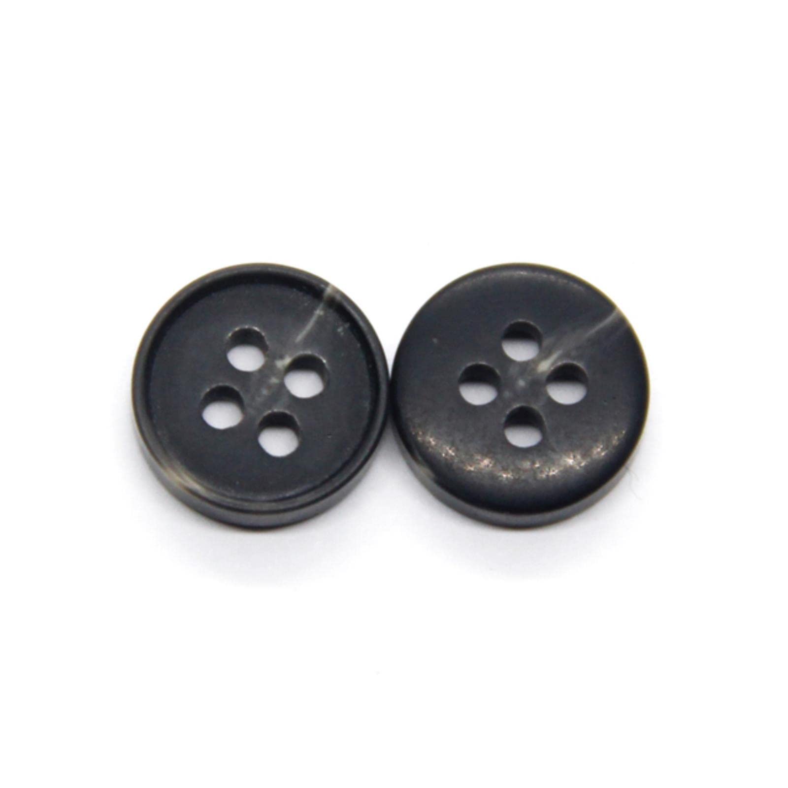 30 szt. 9/10/11mm imitacja rogu małe żywiczne guziki koszulowe do odzieży dekoracyjne kardigan ręcznie robione akcesoria DIY(Black,9mm)