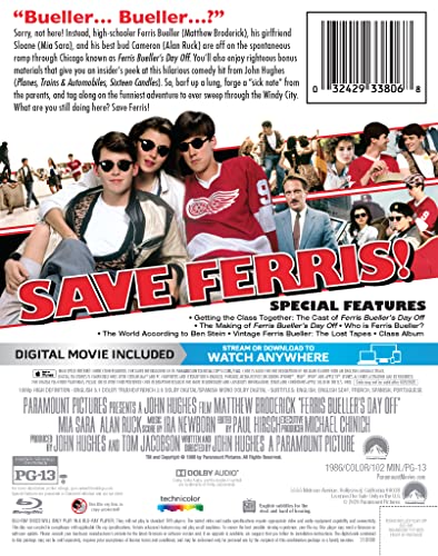 Image of Ferris Bueller's Day Off [4K UHD]