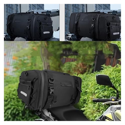 Sac de moto étanche extensible 35L-60L avec coffre de queue sécurisé - 7
