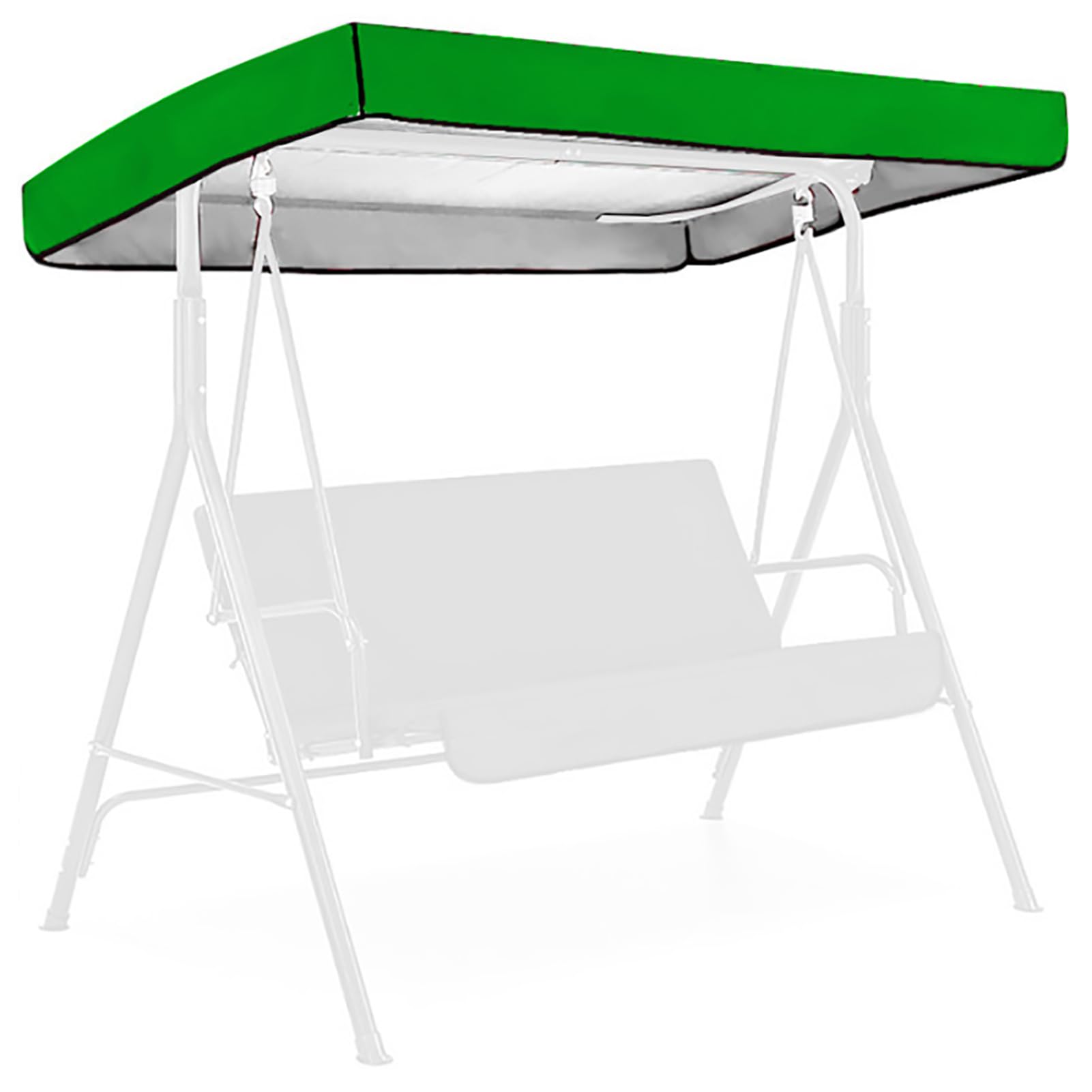 Wasserdichte Abdeckung für Gartenschaukel, strapazierfähig, wetterfest, Ersatzteil, regen- und windbeständig, Größe: 213 x 122 x 18/23 cm, grün, Schutz für Gartenmöbel