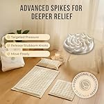 Dakini Premium Linen Acupressure Mat and Pillow Set with Mini Pad - Acupuncture Mat Full Body Pain Relief - Image 3