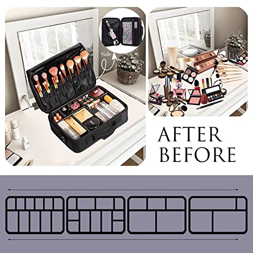 Makeup-Organiser-Box-Vanity-Cases-Extra-Large-Makeup-Case-Cosmetic-Storage-Box-Professional-Travel-Makeup-Artist-Bag-with-Compartments-Women-Vanity-Beauty-Kit-Organizer-for-Makeup-Cosmetics-Black