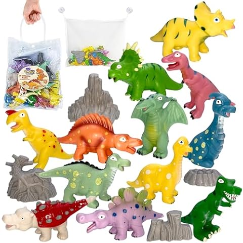 Dinosaur Bath Toy Set for Toddlers Cover
