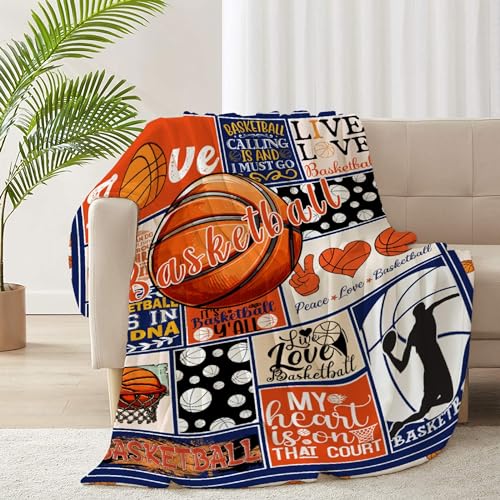 Basketball Boy Gift Blanket for Baby Girls Sport Throw Blanket for Boys, Lightweight Soft Flannel Blankets for Kids Gifts, 30x40 Inches4