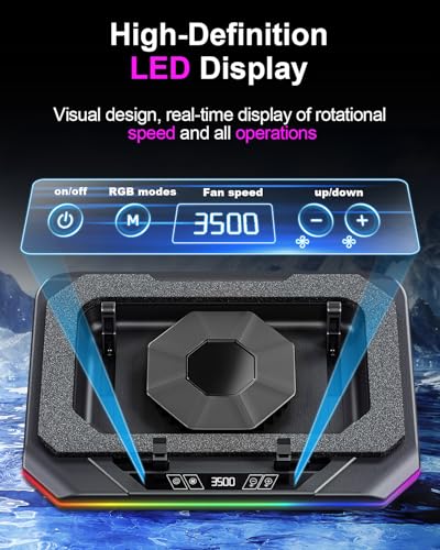 Almohadilla de refrigeración para portátil PR9011B con base ventilada y USB 5