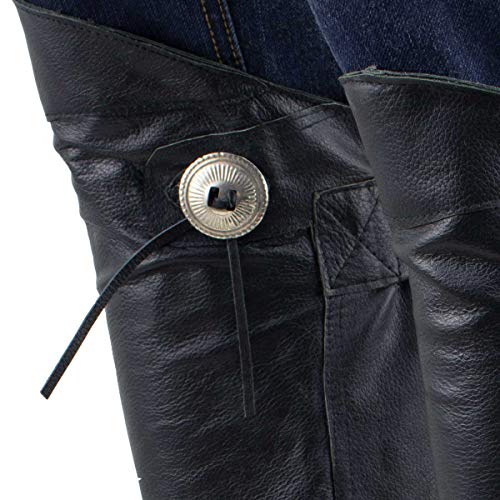 Image of Milwaukee Leather Premium Leather Motorcycle Riding Chaps for Women Bikers