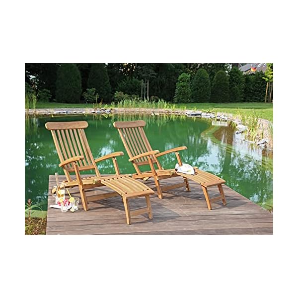 Manhattan Deckchair aus Teakholz