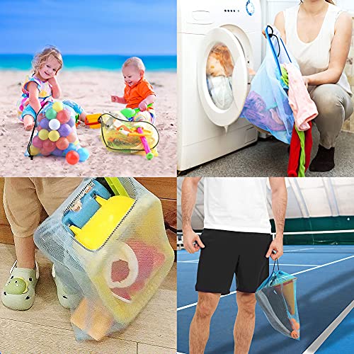 Geluode Nylon Mesh Bag,10 Pack Colorful Drawstring Mesh Stuff Sack 35x40 cm Multi Functional Storage Bag for Storage,Travel and Sports - Image 6