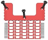 NyVoozy 30PCS Milwaukee Packout Cleats, Cleat 'n' Feet Cleats Compatible with Milwaukee Packout System, MountTool Box Storage System Anywhere (RED)