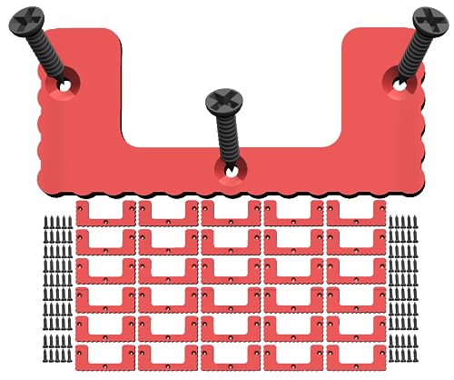 NyVoozy 30PCS Milwaukee Packout Cleats, Cleat 'n' Feet Cleats Compatible with Milwaukee Packout System, MountTool Box Storage System Anywhere (RED)