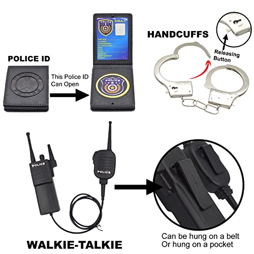 Dnqcos Police Pretend Play Toy Set For Kids School Classroom Dress Up Pretend Play Birthday Party Halloween Accessories #TOP2