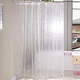 ＫａｉＹｉシャワーカーテン 180x180cm半透明 バスカーテン 北欧 ユニットバスカーテン 防カビ防水 間仕切り リング付属