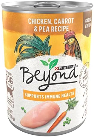 Purina Beyond Chicken, Carrot and Pea Ground Grain Free Wet Dog Food Natural Pate with Added Vitamins and Minerals - (12) 13 oz. Cans