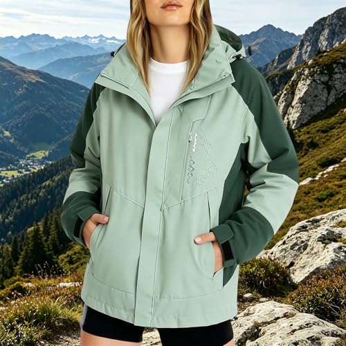 Veste de pluie femme imperméable mi-saison ample avec capuche - 6