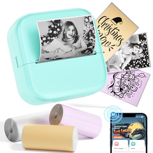 Phomemo Thermanote Mini Printer - Gifts Thermal Sticker Printer for Phone, M02X Portable Photo Sticker Maker Machine, Bluetooth Pocket Receipt Printers for Learning Note-taking Picture, DIY Enthusiast
