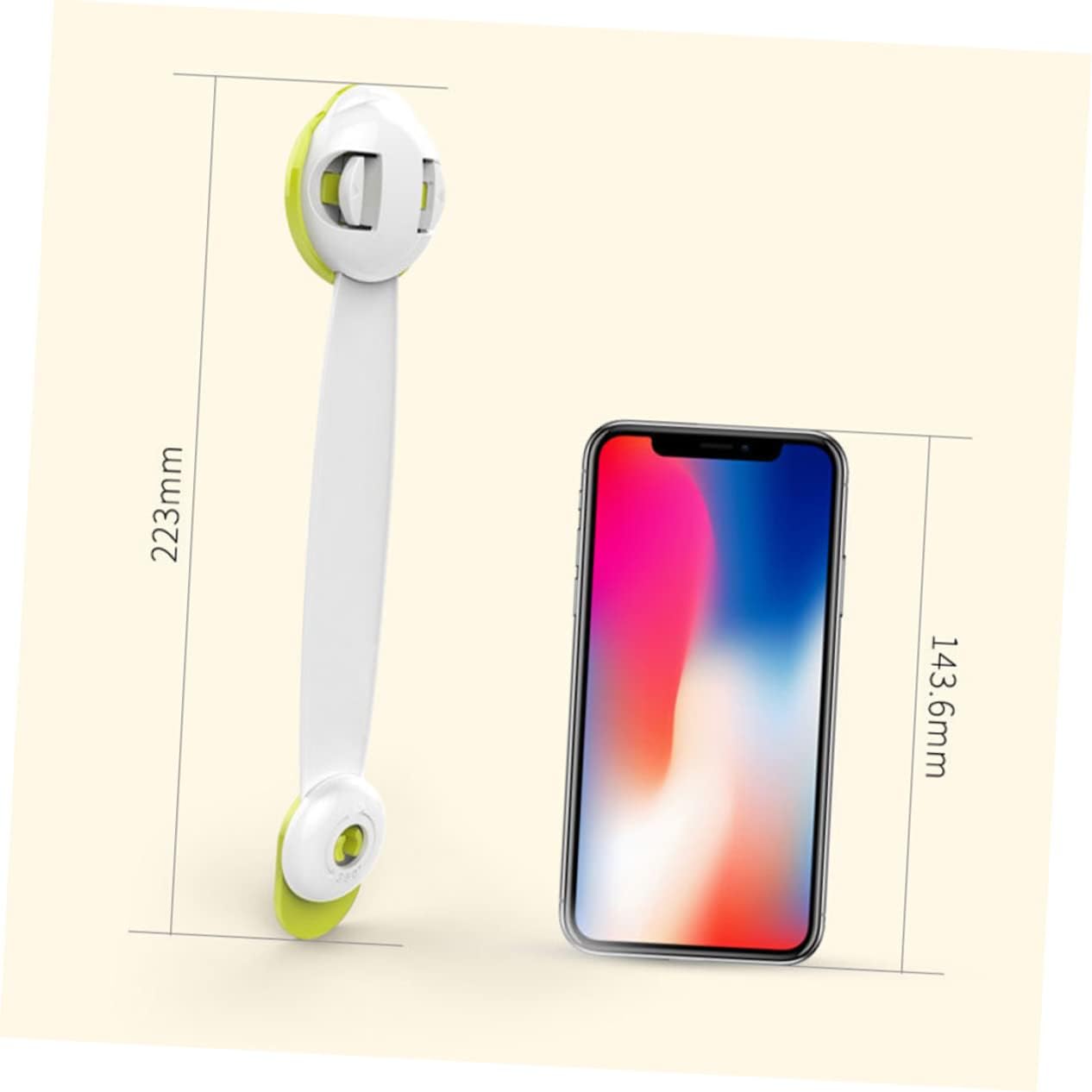 KOMBIUDA 4pcs Baby Proof Cabinet Door Locks Child Safety Locks Double Button Self-adhesive Easy to Install for Fridges Drawers