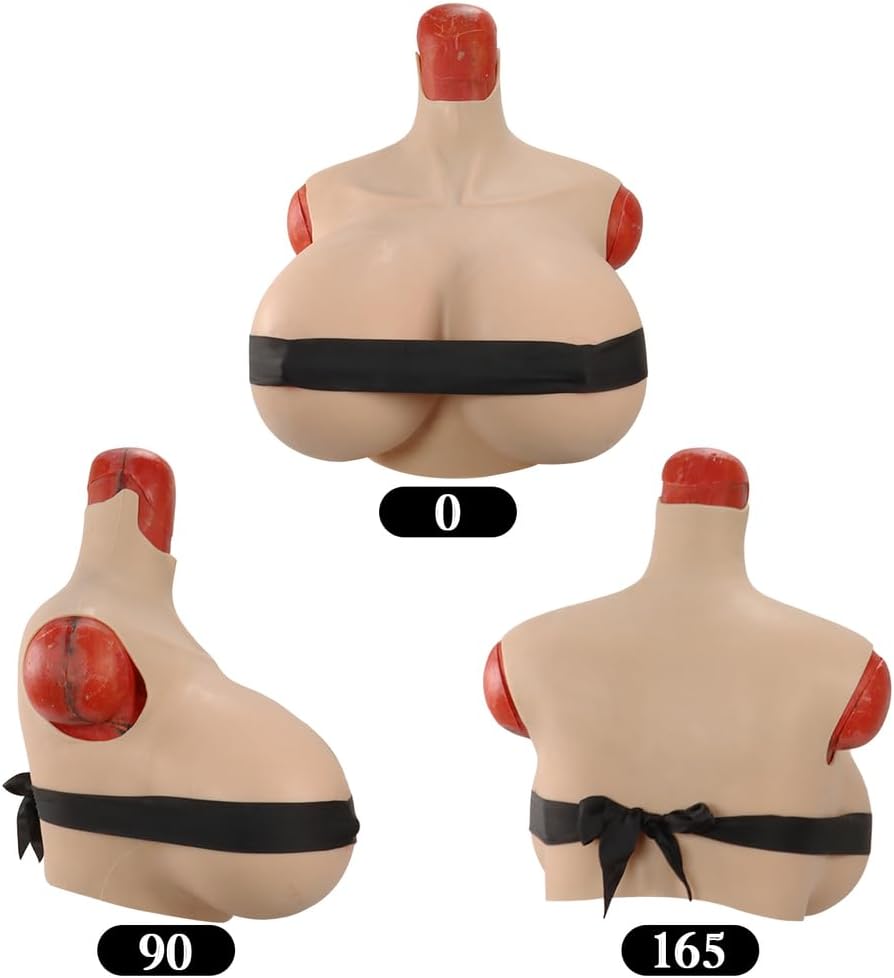 Realistic Z Cup Silicone Breast Forms Big Fake Boobs Breastplate for Crossdresser, Drag Queen & Transgender