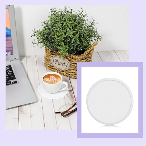 4 STK Untersetzer Gläser Silikon Untersetzer rund Durchmesser 10cm Untersetzer Glasuntersetzer Tischuntersetzer Abwaschbare Getränkeuntersetzer für Getränke Bar Tassen Gläser (Weiß)