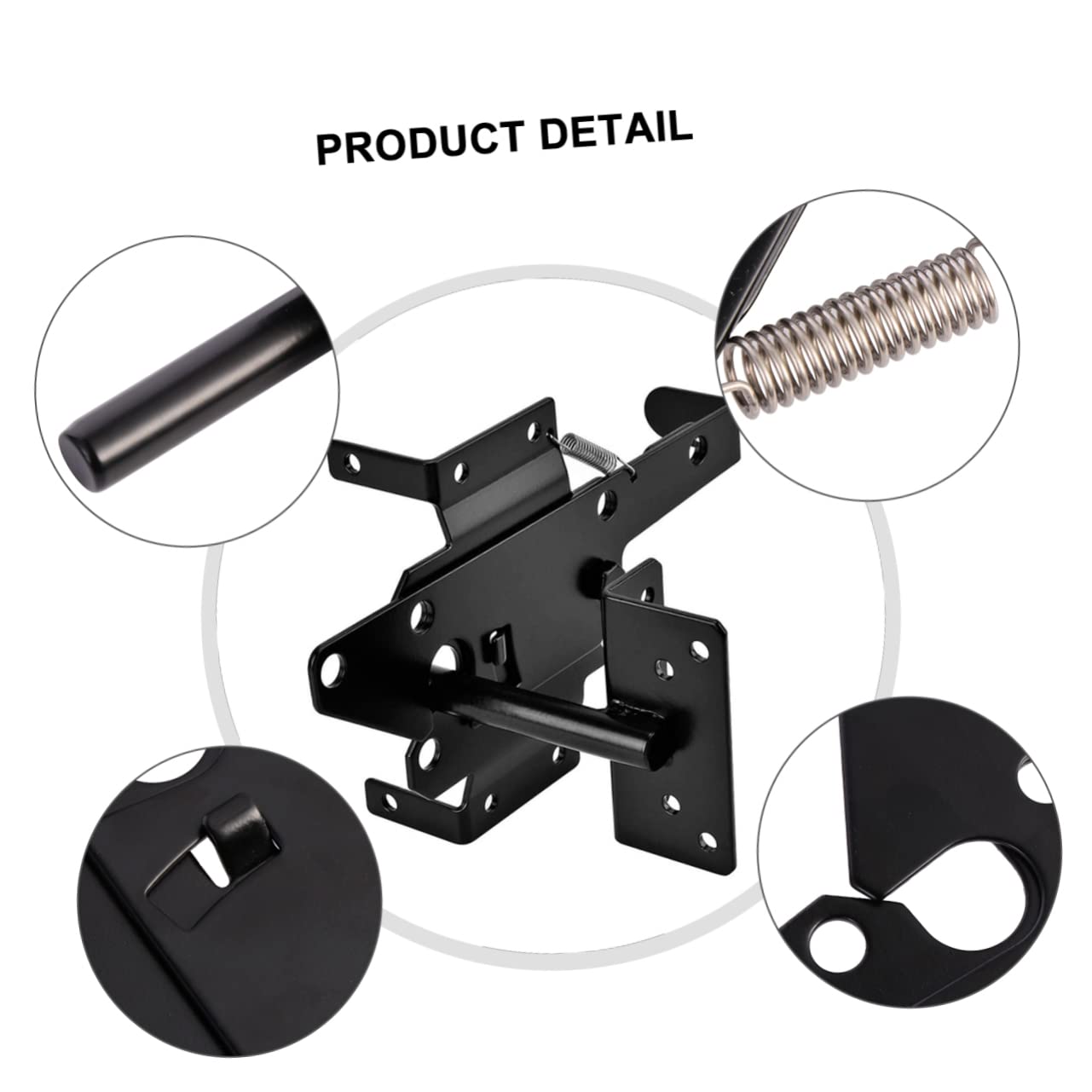 Loquet de Portail Lourd en Fer Autobloquant Verrouillage Automatique