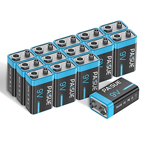 Lclebm 9V Batteries (14 Pack) 9 Volt Ultra Long-Lasting Alkaline Power Batteries 6Lr61 Disposable Batteries For Smoke Alarms, 10-Year Shelf Life, Non-Rechargeable #TOP7