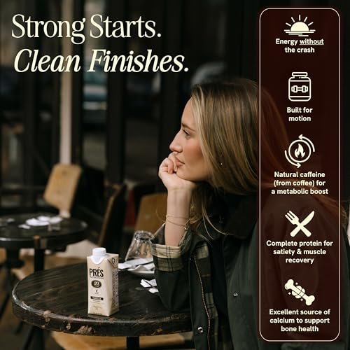 PRES Protein Coffee, Variety, High Protein, Real Cold Brew, 20g Protein, 1g Sugar, 100 Calories, Protein Snacks, No Added Sugar, Coffee, Breakfast, Protein, Kosher, Soy Free, Nut Free, Non-GMO, Low Carb (4 Pack) — view 4