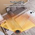 Portable Space Heater for Indoor Use with Remote - QOWETU 70° Oscillating Electric Heater, 17 Inchs, 12H Timer, 1500W Quiet PTC Ceramic Heating with Thermostat, Fast Safety Heat for Home, Bedroom - Image 3