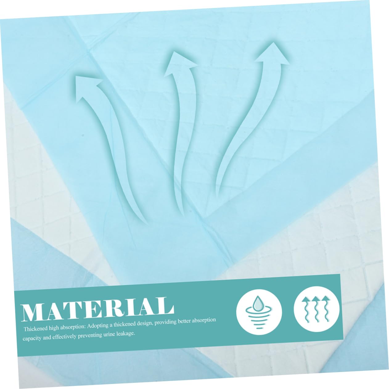 PRETYZOOM 10pcs Disposable Changing Pads Thick Absorbent Newborn Changing Mat Large Soft PE Cotton Material Leak Cover for Travel and Overnight Use