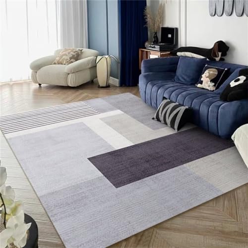Tapis minimaliste moderne à poils courts facile à nettoyer pour grand salon