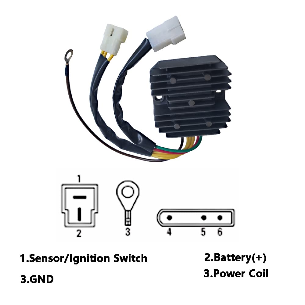 Baceyong Regulador de voltaje rectificador compatible con BMV-V F650 F650GS F650ST F650CS G650X F800S F800ST APRILIA LEONARDO Pegaso Moto 650, C2