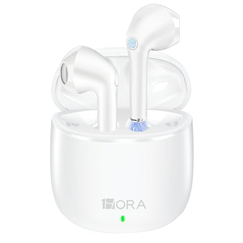 1 Hora Wireless Earbuds Bluetooth 5 3 Headphones Deep Bass in-Ear Earphones Premium Sound with Mic Charging Case