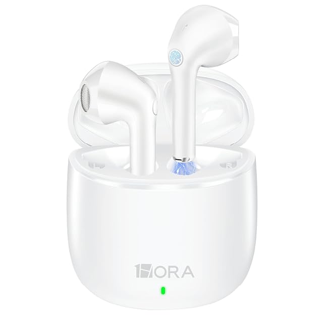 1 Hora Wireless Earbuds Bluetooth 5 3 Headphones Deep Bass in-Ear Earphones Premium Sound with Mic Charging Case