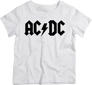 Camiseta Infantil Branca Banda de Rock ACDC
