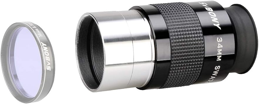 SVBONY Telescope Eyepiece 34mm, 2 72 Super Wide Angle Telescope Lens, HD | SWA Low-Power Eyepiece, Low Dispersion, High Refractive Index Glasses, 5 Elements/4 Groups, FMC Coating, Telescope Accessory