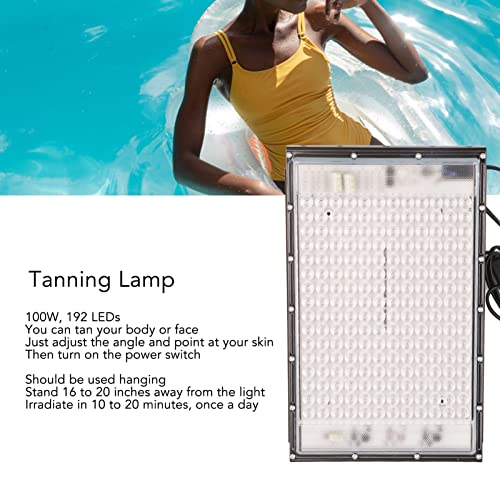 Cuifati Led Blue Light Tanning Lamp,100W 460Nm Slim Light Panel,Portable Hanging Tanning Light,192 Leds,For Facial Body Tanning,For Healthier More Stylish Curvy Body thumb #2
