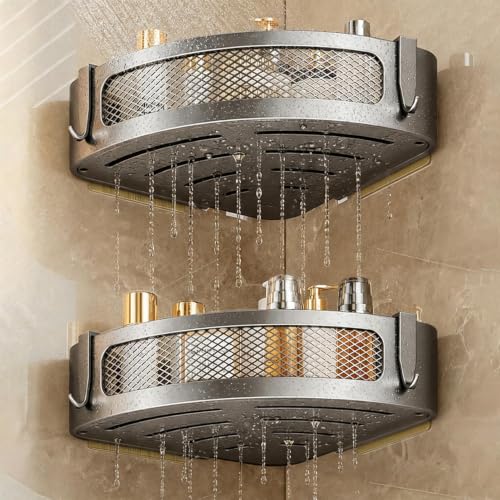 Étagère d'angle triangulaire de douche pour organiser vos shampooings - 3