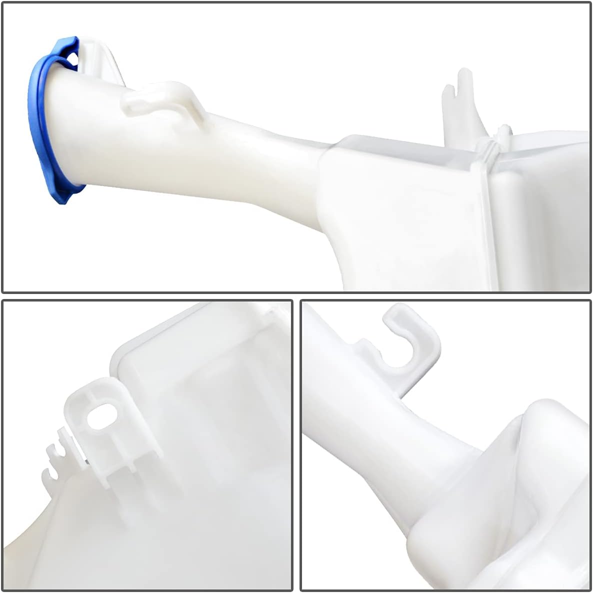 Auto Dynasty KI1288115 Factory Style Car Windshield Washer Reservoir Tank - Reservoir Cap | Fluid Level Sensor | Washer Fluid Pump - Compatible with Forte Hatchback 14-16, White