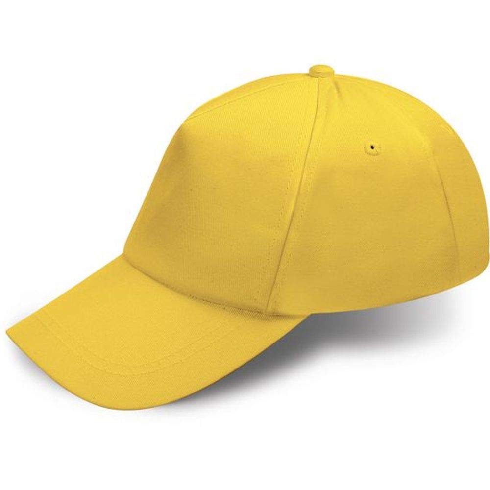 Unknow Super Offerta 20 PZ Cappello Bambino con Visiera in Cotone Giallo