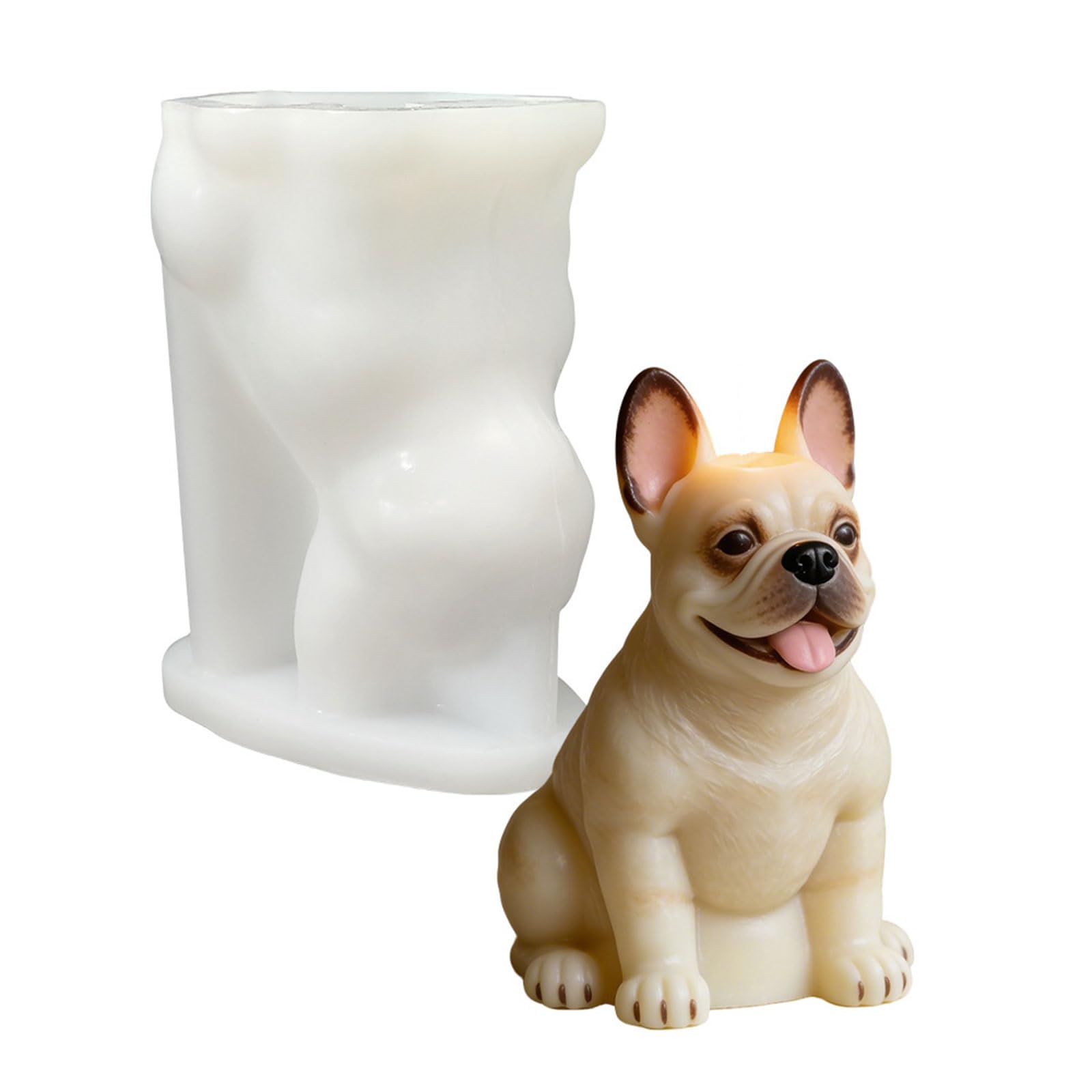Buxuaaaa Creative French Dog Silicone for Customes Aromatherapys and Decoration Dog Candlewax