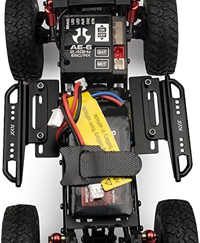 KYX Racing Metal Side Step Running Boards Foot-Plate Upgrades Parts Accessories for 1/24 RC Crawler Car Axial SCX24 JLU