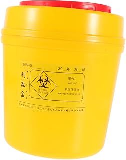 Healeved Disposal Container for Sharp Waste Durable Flexible and Puncture-Resistant Trash Can for Clinics and Tattoo Salons Design for Hazardous Material Disposal
