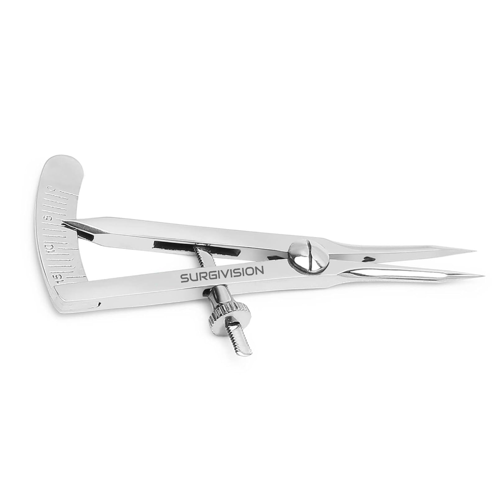 SurgiVision Castroviejo Caliper 20 mm Straight | Screw Mechanism Ophthalmic Instrument | Stainless Steel Anti-Rust | Eye Surgery Measuring Tool