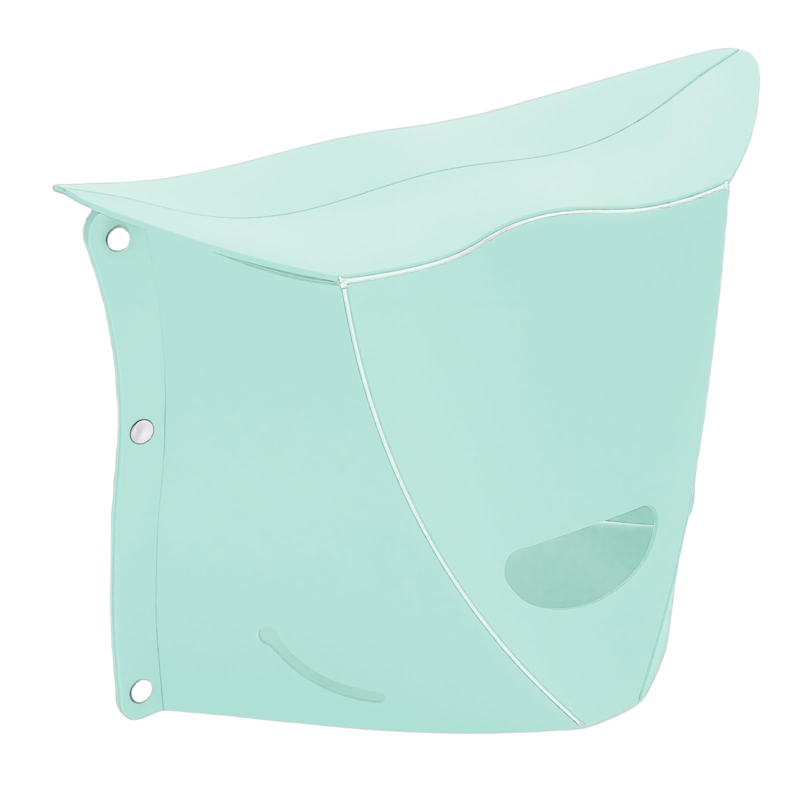 SPYMINNPOO Foldable Stool, Lightweight Plastic Airplane Foot Rest for Travel and Outdoor Use, Portable Camping and Hiking Stool with Handbag Function (Fruit Green)