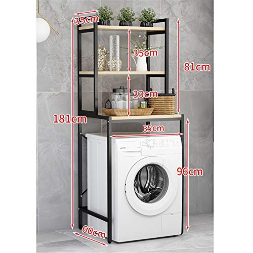 Étagère de rangement machine à laver noire pour optimiser les petits espaces