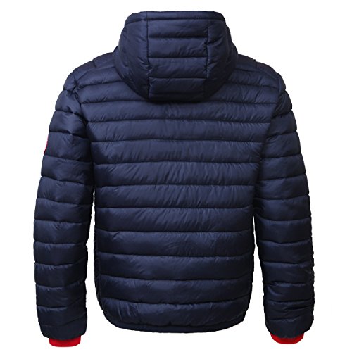 Rokka&Rolla Men's Lightweight Puffer Jacket Water-Resistant Hooded Winter Coat #TOP2